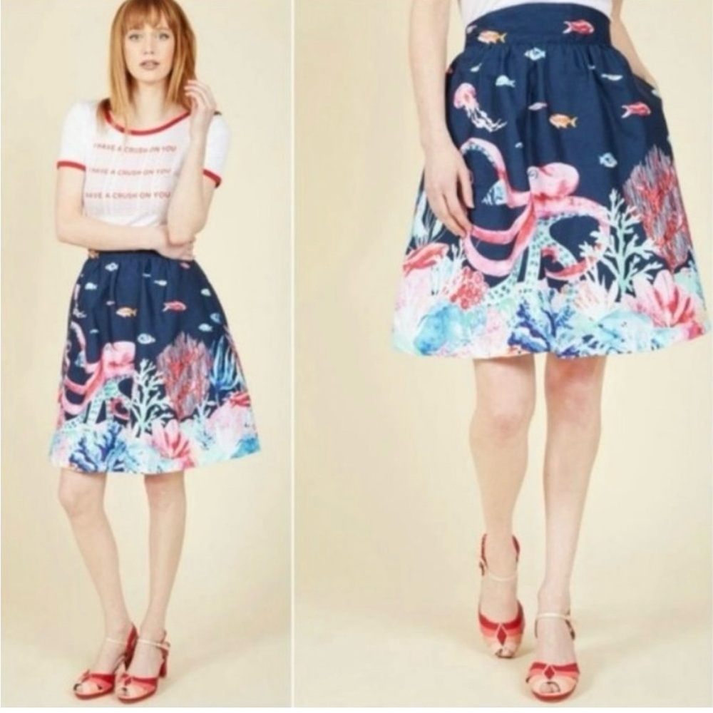 ModCloth Skirt Octopus Under The Sea
